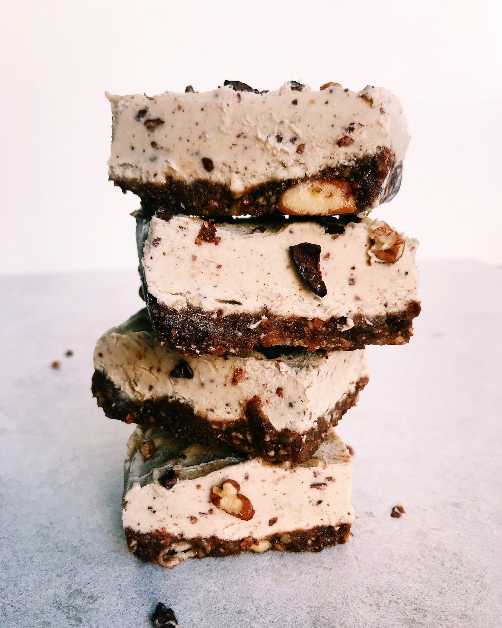 Mint Chip Cashew Cream Bars