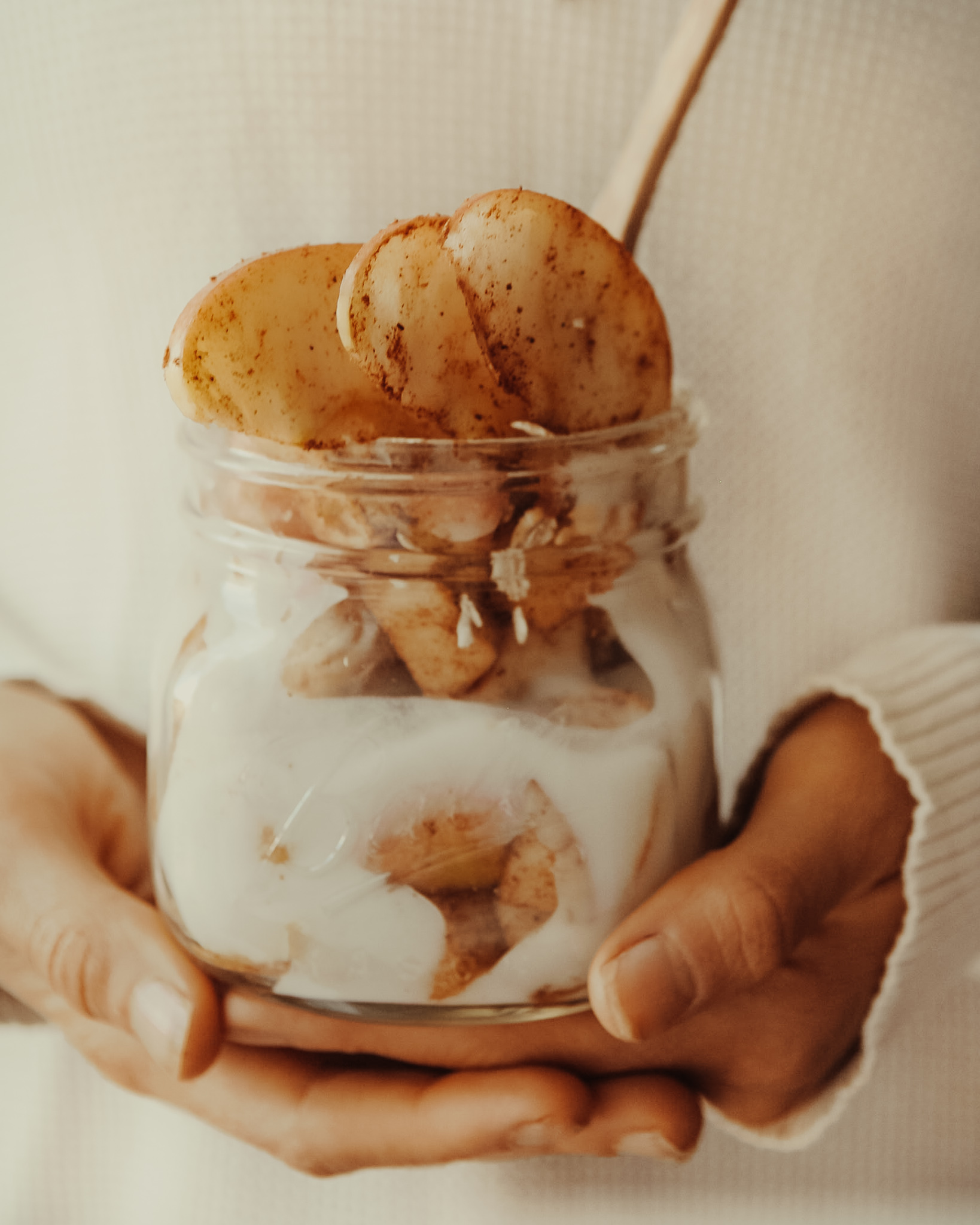 Warm Apple Coconut Yogurt Parfait